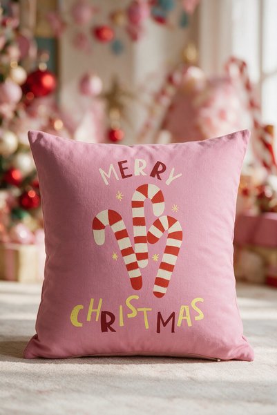 LadiesHome New Year Themed Throw Pillow Cover 43X43 cm Digital Printed Decora...