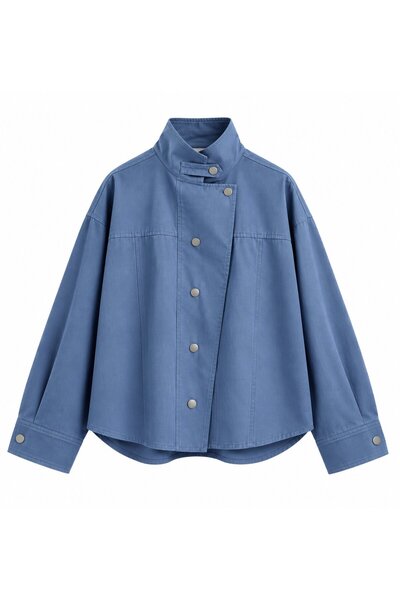 Laluvia Açık Denim Çıtçıtlı Gömlek Ceket - 5131