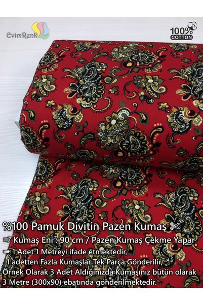 Renk Tekstil Yeni Divitin Pazen Metrelik Kumaş - Elbise - Hobi Tasarım - %100...