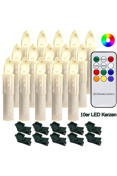 Noonedibs Hengda Pachet de 40 de lumânări LED de Crăciun cu telecomandă, lumâ...