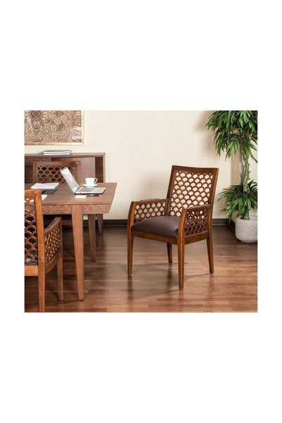 Midas Furniture كرسي زوار مكتبي من كولتن - بني