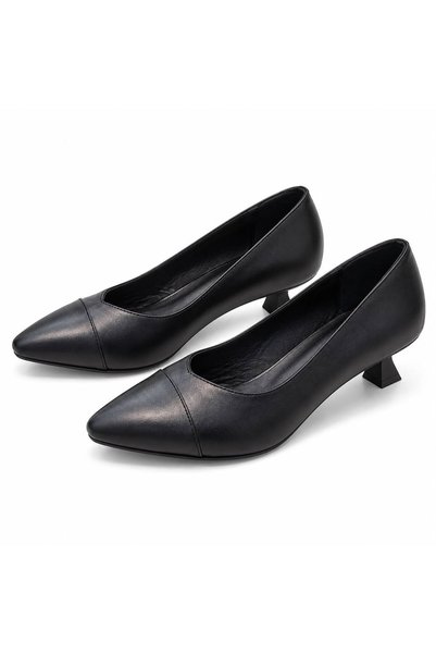 PATRON SHOES Women's Genuine Leather Pointed Toe Special Design Heeled Shoes