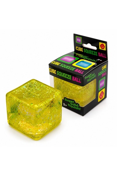 OEM Jucărie Squishy tip NeeDoh Ice Cube cu Sclipici Magic, Antistres, 4.5 x 4...