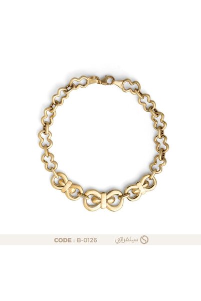 silveraty سوار فضة عيار 925 بتصميم الفيونكة، مطلي بالروديوم والذهب