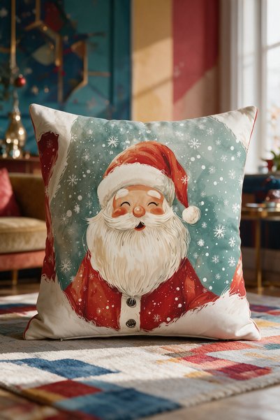LadiesHome New Year Themed Throw Pillow Cover 43X43 cm Digital Printed Decora...