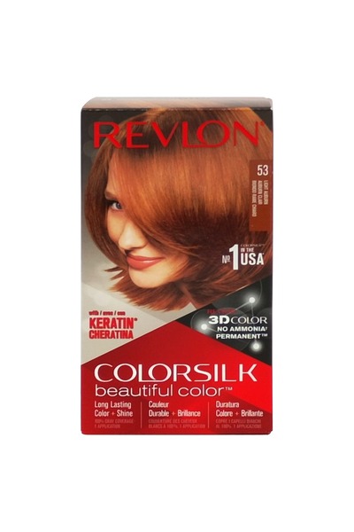 Revlon Vopsea de păr Color Silk nr 53 Light Auburn Formula fara Amoniac Durab...