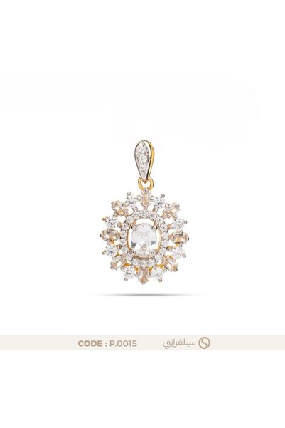 silveraty تعليقة مرصعة بالزركون فضة عيار 925 بلمعان الألماس، مطلية بالروديوم ...