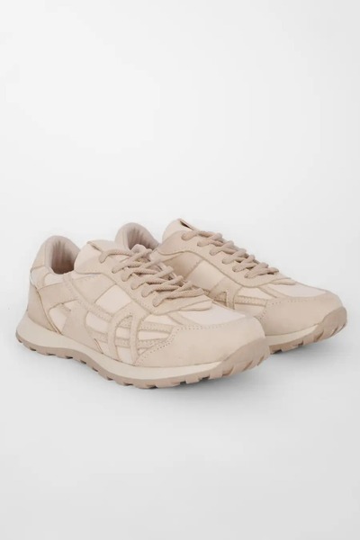 MY DERİ Beech Women's Nubuck Detailed Lace-Up Sports Shoes B4799