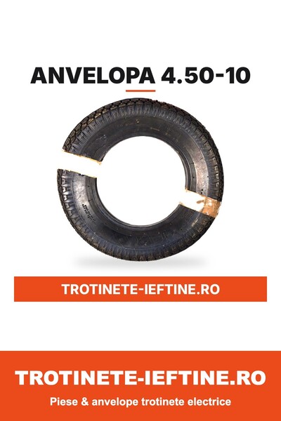 Black Cat Anvelopă 4.50-10 pentru scuter / moto, profil mixt, rezistentă -