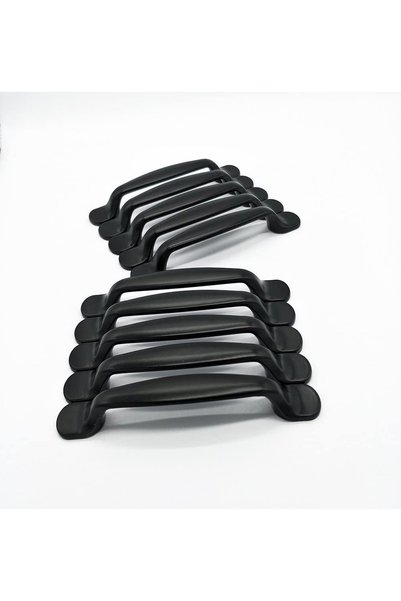 Noonedibs 10 bucăți Qrity mâner de ușă negru mâner de mobilier mâner de bar m...