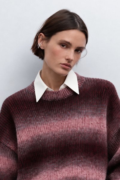 Mathilda Store Kadın Bordo Motion Triko Kazak