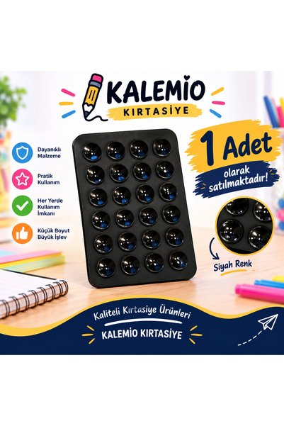 KALEMİO KIRTASİYE Silikon Vakumlu Yapışkanlı Kaymaz Vantuz Cep Telefon Tutucu