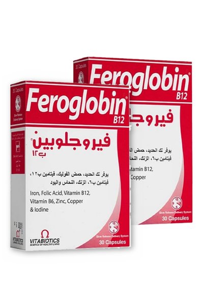Vitabiotics FEROGLOBIN CAPS 2 PACKS فيروجلوبين كبسول عبوتين
