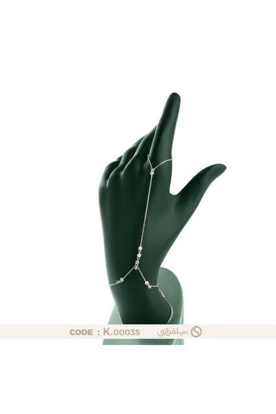 silveraty كف فضة عيار 925 بفصوص زركون متناثرة مطلي روديوم