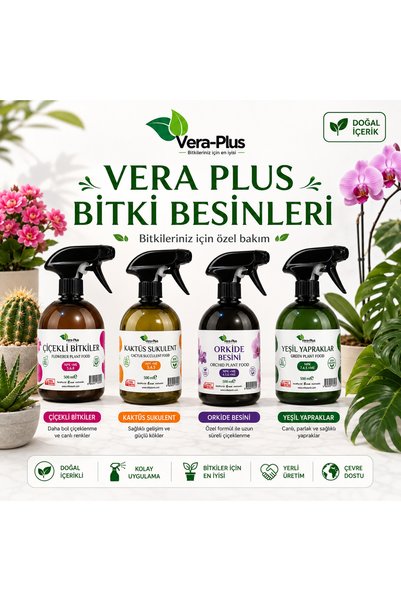 MF Botanik Vera Plus Bitki Besinleri 4’lü Set – Çiçekli Bitki, Kaktüs Sukulen...