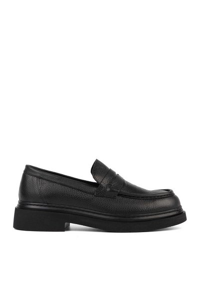 Tergan Siyah Hakiki Deri Erkek Loafer - E26S1AY57958-A41