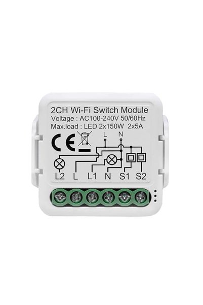 UanTii وحدة مفتاح الإضاءة الذكية Tuya Wifi DIY قاطع 100-240 فولت يدعم التحكم ...