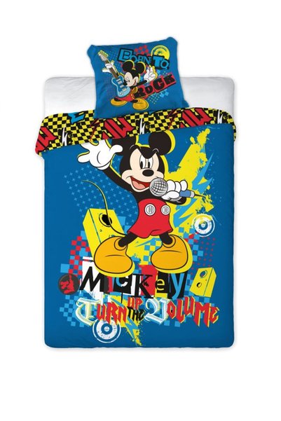 Faro Lenjerie de pat Disney Mickey Mouse, 160x200 cm, 100% bumbac, 2 piese, c...