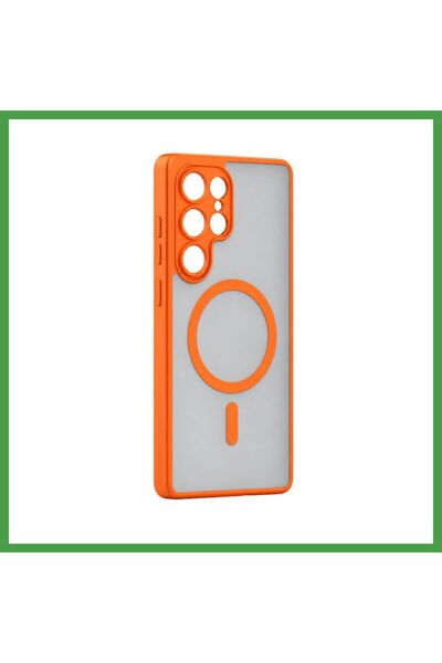 Generic Brand Samsung Galaxy S24 Ultra Loji Magsafe Cover - Orange Soi