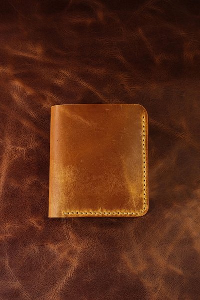 INKD Leather Vertical Classic Men's Wallet - Genuine Cowhide Leather - Handcr...