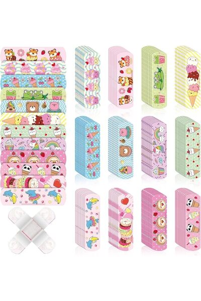 EXCEFORE Kids Cartoon Bandages, 120 Pcs Flexible Adhesive Colorful Bandages, ...