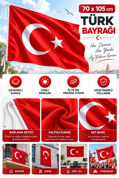 Türk Bayrağı 70x105 cm
