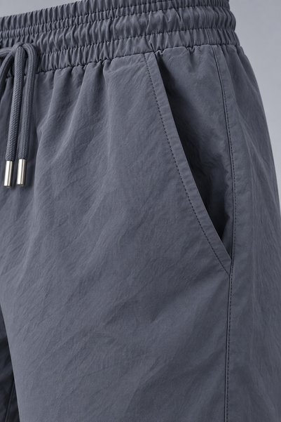TKT Parachute Fabric Smoked Men's Shorts with Side Pockets