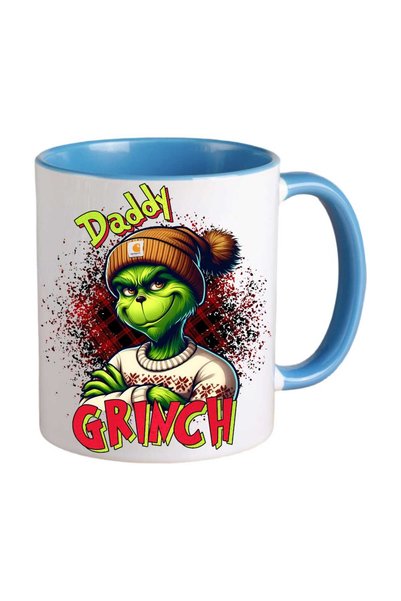 Green Print Cana Craciun model " Daddy Grinch", cadou, craciun, familie, ceai...