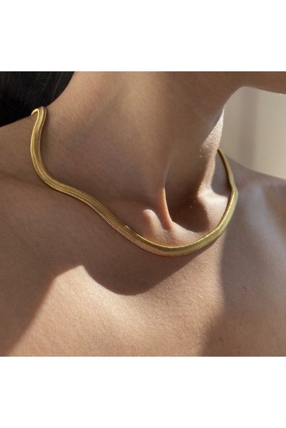AŞIK ACCESSORIES سلسلة ثعبان من الفولاذ