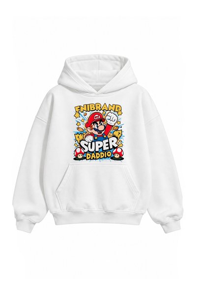 PANDORICA Premium 3 Thread Threaded Mario Vintage Gamer Unisex Cotton Sweatshirt
