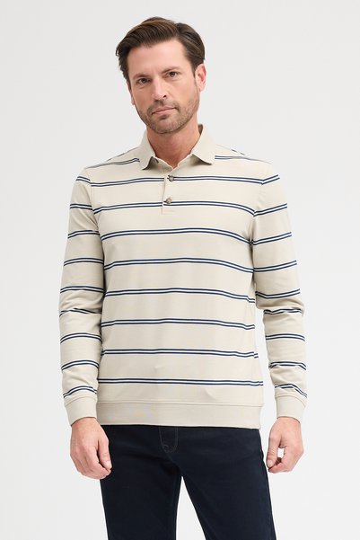 ENQUE Men's Polo Neck Long Sleeve Sweatshirt