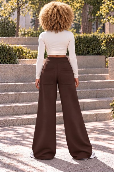 winmoda Katlanabilir Detaylı 3 İplik Bol Paça Rahat Kesim Eşofman Altı