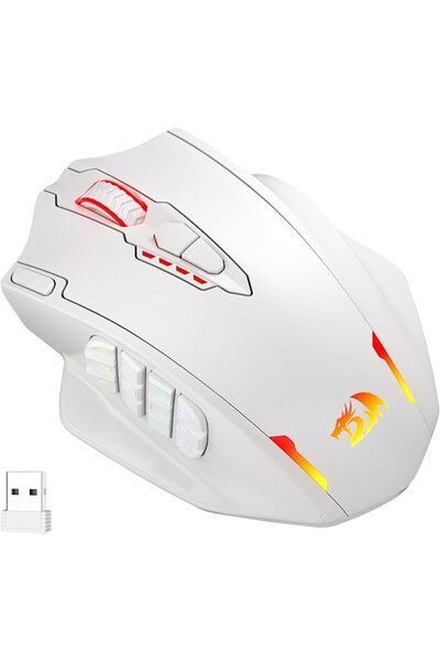 REDRAGON ماوس ألعاب M908 Impact RGB LED MMO مع أزرار جانبية، ماوس ألعاب بصري ...