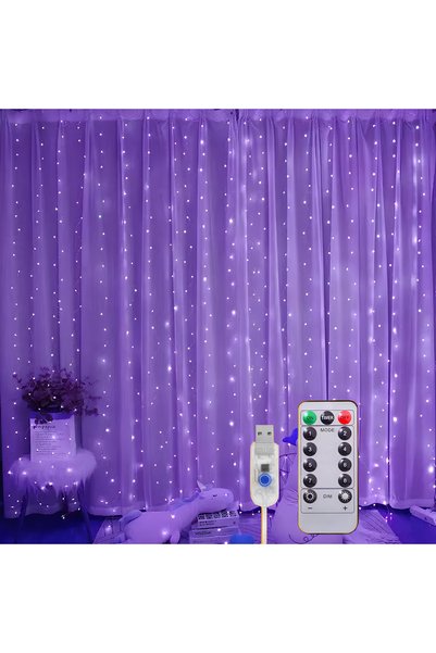 NEVERMORE Christmas Installation, NEVERMORE, Curtain, 3 m x 3 m, 300 led, 8 M...