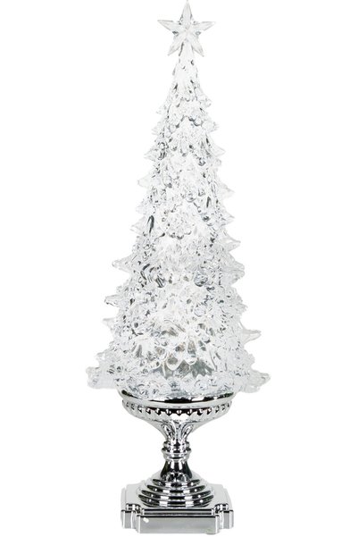 Herdekora Christmas Ornament Lighted Pine Tree Crystal Look Transparent 20X51...