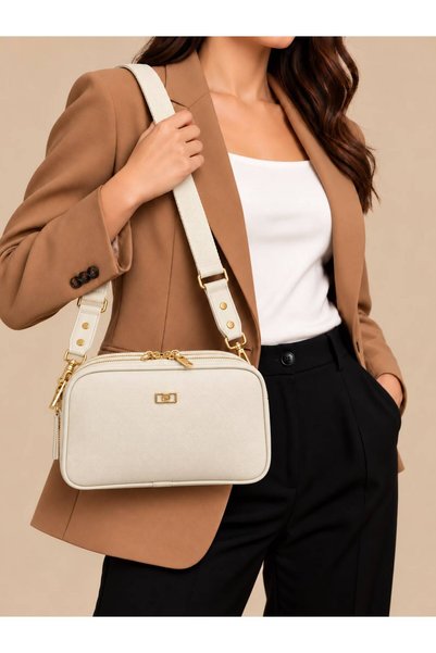 Sanmorris حقيبة كروس ASL724 كريمية اللون