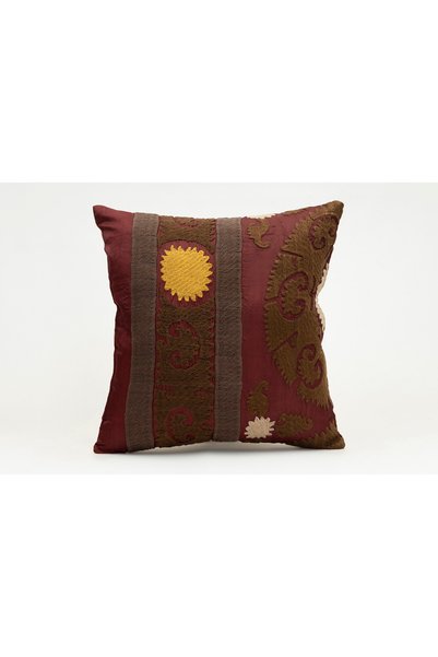 Kilim Whole Sale غطاء وسادة مصنوع من قماش سوزاني الأوزبكي، مقاس 40×40 سم