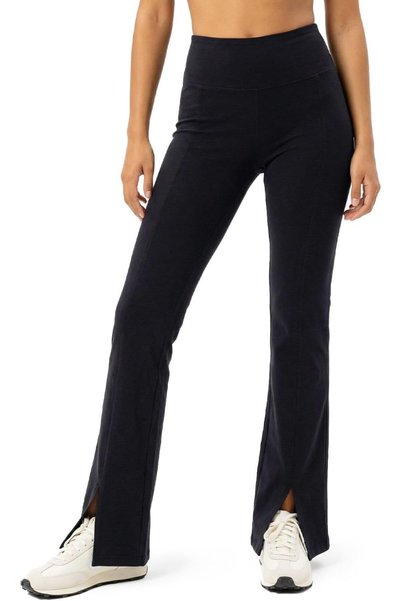 OtherMax Pantaloni Jambiere Damă pentru Yoga Evazați din Bumbac Negri S