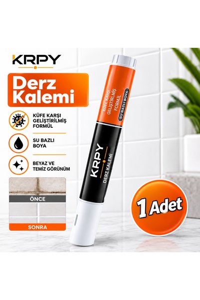 KRPY Beyaz Derz Kalemi Fayans Arası Derz Yenileme Boyası 1 Adet – Banyo, Mutf...