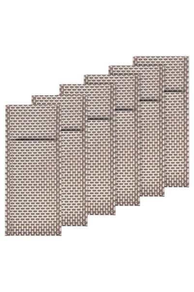 Saleen Set of 6 cutlery envelopes, "Elegance", 24 x 9 cm, plastic, golden/gre...