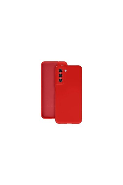 OEM Husă Samsung S21 FE Liquid Silicone, Protecție Antișoc, Roșu