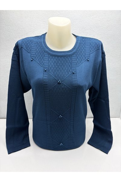 SEFER Self-Patterned Beaded Mother Woman's Sweater