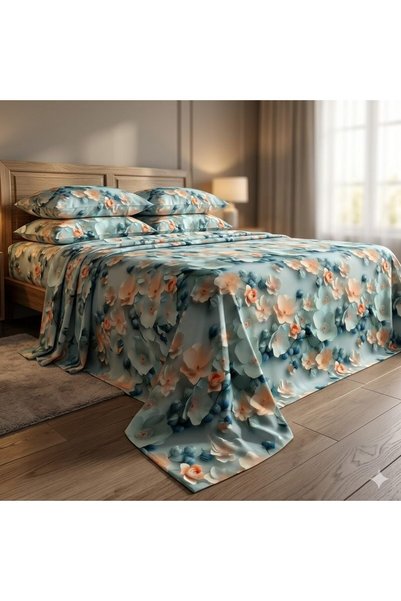 Generic Luxury King Size Bedding Set 3-Piece | Digital Floral Bedsheet | Wrin...
