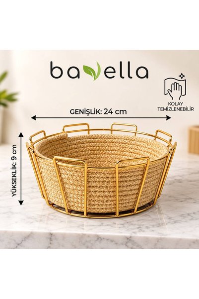 bavella dekoratif ekmek sepeti