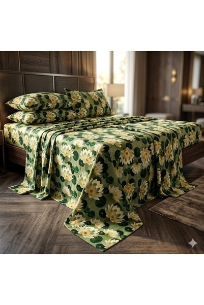 Generic Luxury King Size Bedding Set 3-Piece | Digital Floral Bedsheet | Wrin...