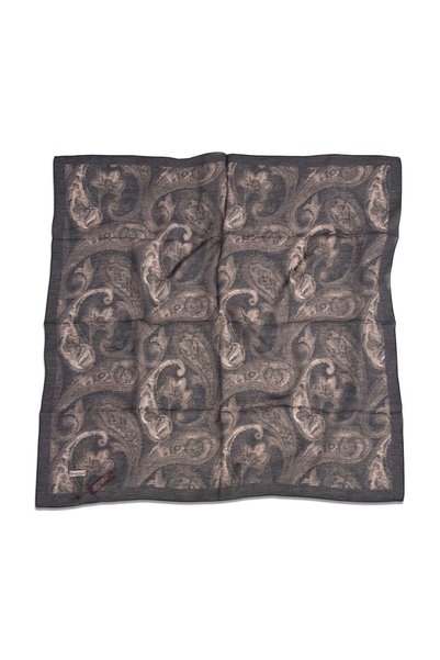 Emproyal Printed Tenline Scarf with Plum Ethnic Pattern