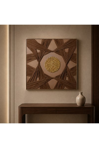 NO BRAND لوحة كانفس جدارية هندسية 100 × 100 سم