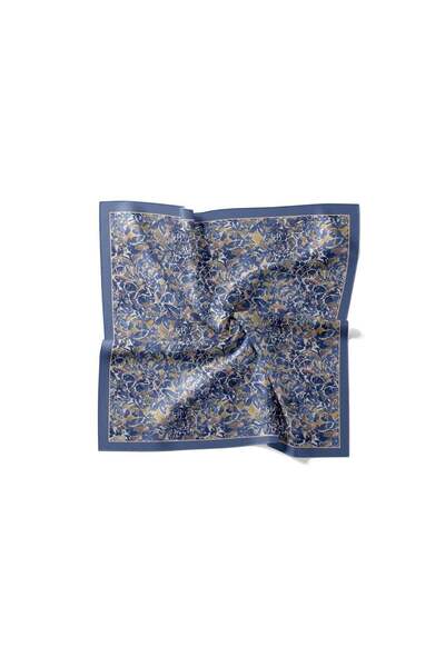 Emproyal Printed Velune Scarf 08 29 Blue Abstract Pattern