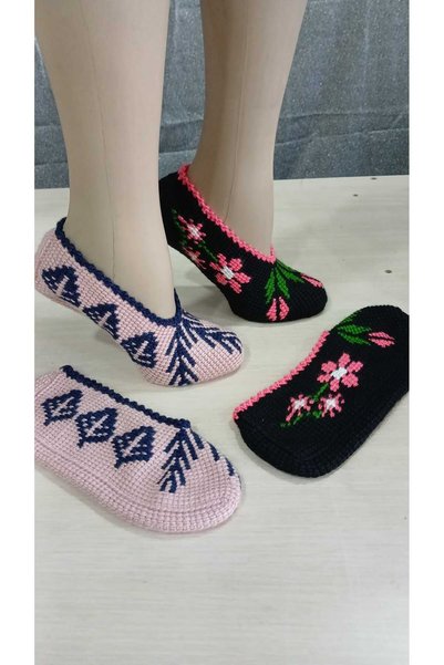 Papatyam 37 38 Tunisian Workmanship Dowry Booties