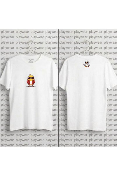playwear تي شيرت -kus-v2 مطبوع 100% قطن برقبة دائرية